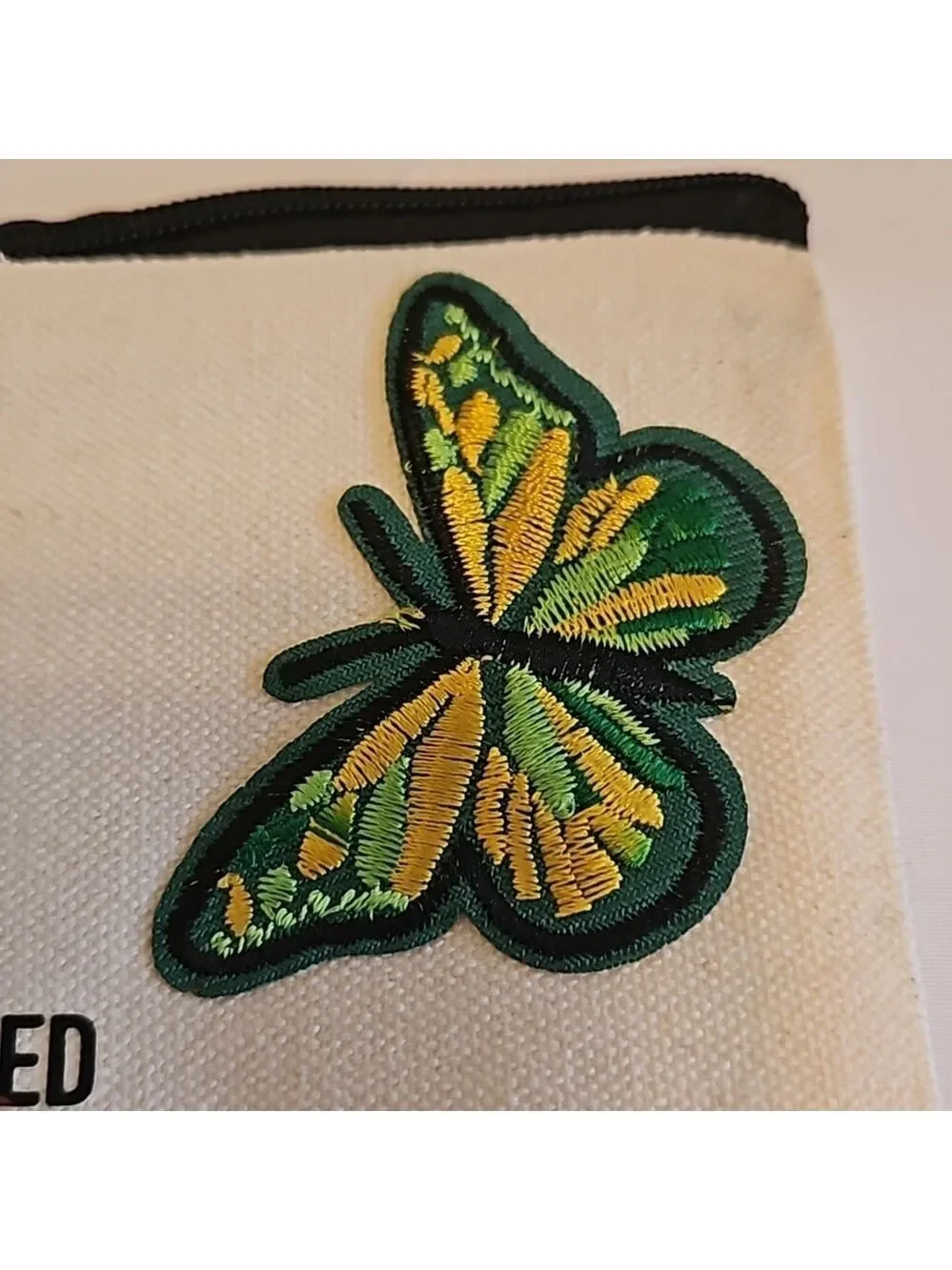 Hand Crafted Canvas Cosmetic Bag Pencil Case Embroidery